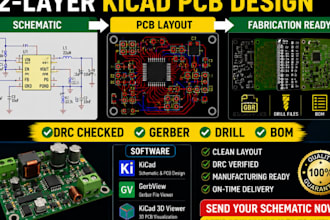 create a kicad pcb layout for fabrication