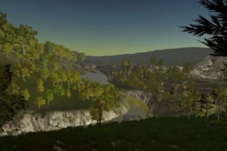 create unity 3d game map environment level design terrain game asset for you