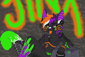 draw custom furry art, fursona illustration or anthro furry oc
