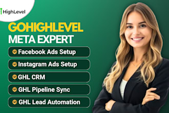 connect facebook ads, instagram ads to ghl crm, lead automation, pipeline sync