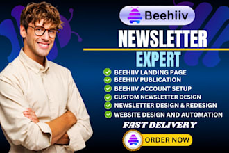 set up and design your beehiiv newsletter and landing page