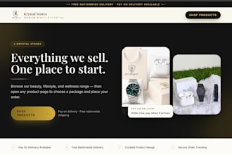 develop an ecommerce website with cash on delivery landing page