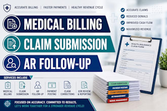 do medical billing, claims submission and ar follow up
