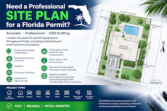 create a florida site plan for building permit approval