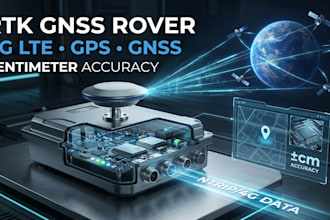 design rtk gnss rover with 4g lte, gps, gnss and centimeter accuracy