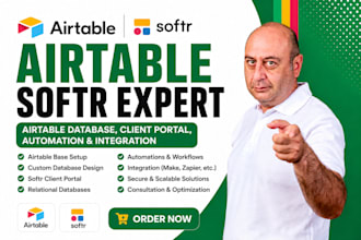 be airtable softr expert airtable database client portal, automation integration