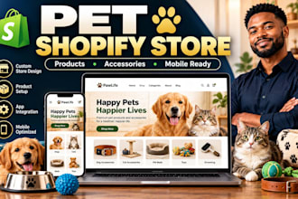 build pet shopify store pet product store pet website pet accessories