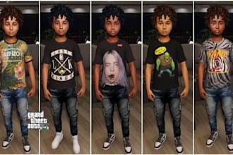 customized fivem peds clothing kuttes chains fivem custom peds