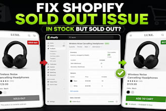 be your shopify va to fix shopify products showing sold out when in stock