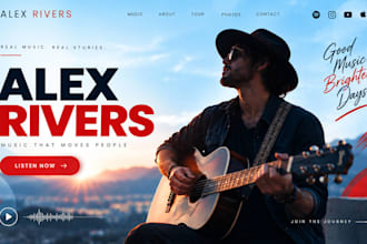design a one page bandzoogle website for your band