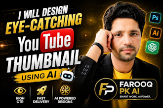 design eye catching youtube thumbnail using ai for high CTR