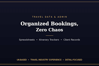 organize your travel bookings, spreadsheets and client data