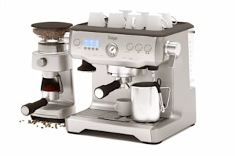 3d rendering for coffee machine prototype, industrial product design in autocad