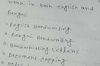 do english and bengali beautiful handwriting