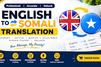 translate english to somali accurately and naturally