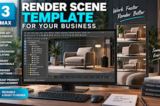 create a custom 3ds max rendering template for your products