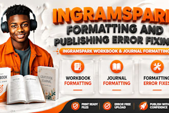 do ingramspark formatting, fix workbooks and journals for ingramspark publishing