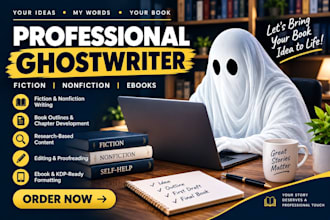 write self help motivational nonfiction as  ebook ghostwriter