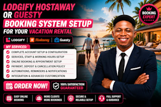 setup lodgify hostaway guesty booking system for your vacation rental services