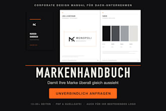 create a brand style guide and corporate design manual in german