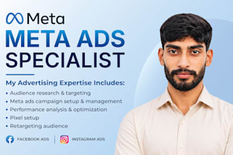 be your meta ads specialist for facebook and instagram ads campaigns