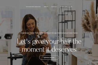 design squarespace hair salon website with online booking