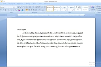 do accurate telugu and english typing and data entry work