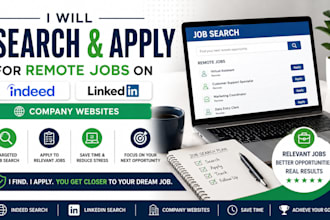 search and apply for remote jobs on indeed, linkedin and company websites