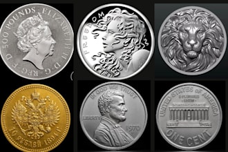 create custom 3d coin medallion challenge coin bas relief stl for 3d printing