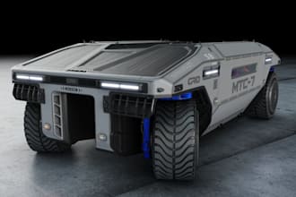 use fusion 360 for 3d vehicle design for cfd, 3d animation and game, custom part