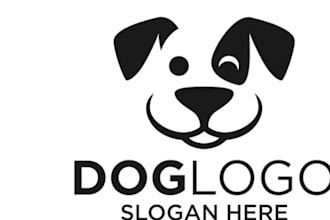 design top quality animals dog training logo