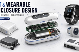 do iot wearable pcb enclosure sensor electronics medical wearable in solidworks
