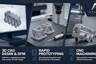 diseñaré piezas mecánicas y productos industriales en cad 3d