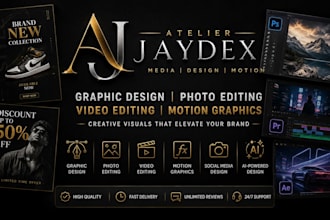 be your graphic design, photoshop and video editing expert