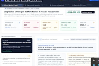 build an executive bi dashboard for manufacturing operations