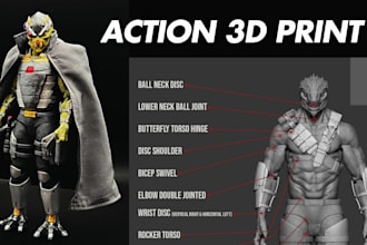 sculpt custom stl figurine 3d miniature tabletop character statue for 3d print