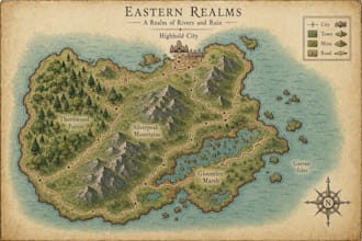 draw a custom rpg map for dnd campaigns and adventures