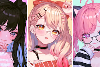draw your portrait in anime or manga style