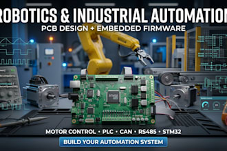 design robotics and industrial automation pcb with embedded