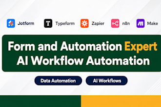 automate jotform, typeform with zapier, n8n ai workflows and integrations