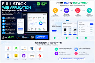 develop a full stack web application using java