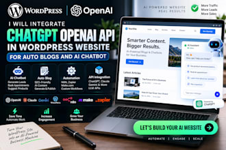 integrate chatgpt openai API in wordpress website for auto blogs and ai chatgpt