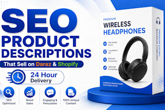 write SEO urdu product descriptions for daraz and blogs