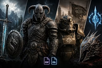 do skyrim weapon armor fallout 4 ffxiv esp esl plugins skyrim se ae  game armor