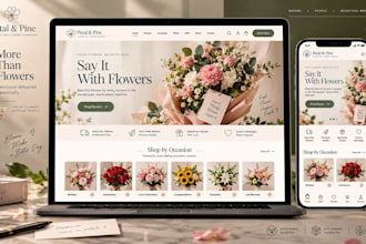 do design a modern website for your flower shop business