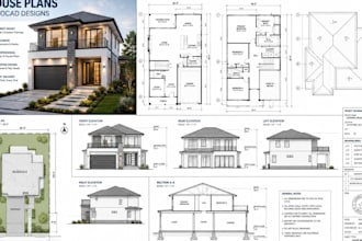 create city permit drawings, house plans and autocad blueprint
