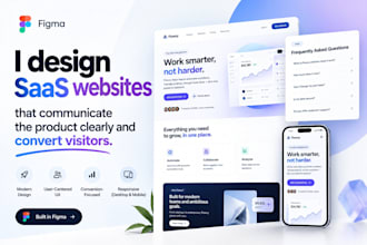 design saas website UI UX in figma