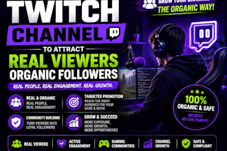 promote twitch channel to attract real viewers organic followers