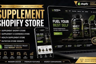supplement wordpress website supplement e commerce store health supplement store