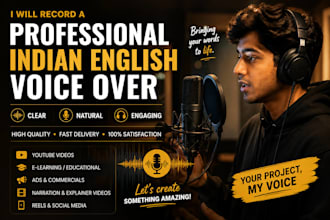 record a professional indian english voice over